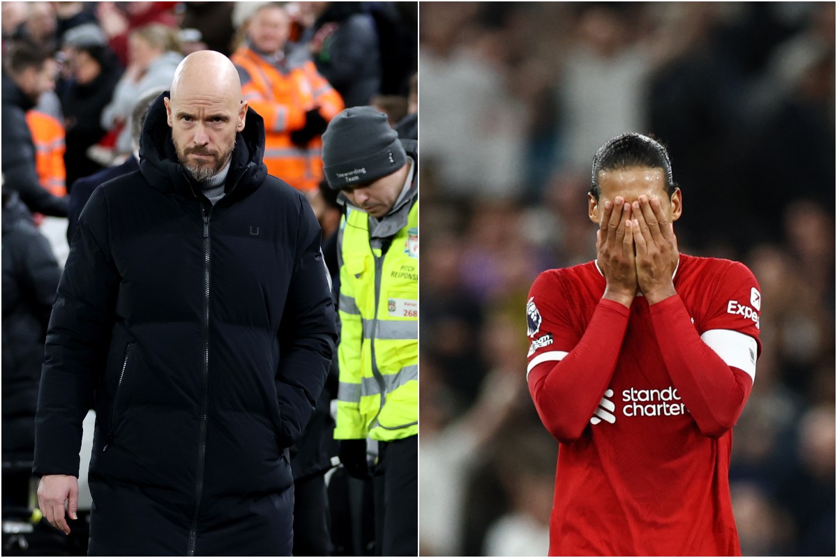 Erik ten Hag reacts to Virgil van Dijk's claim on Liverpool vs. Manchester United.